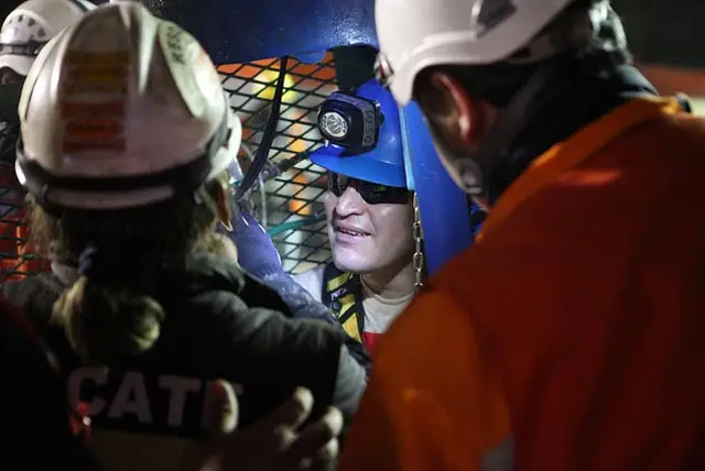 Photograph of Osman Araya, 29, the sixth miner rescued, from the Government of Chile's Flickr